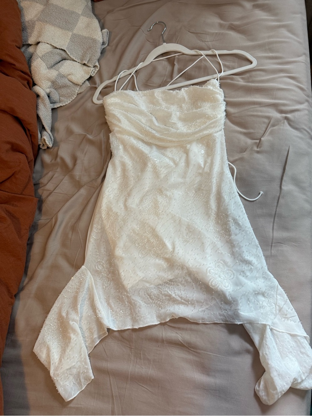 Peppermayo white beaded cowl slip dress - Picture 2 of 2